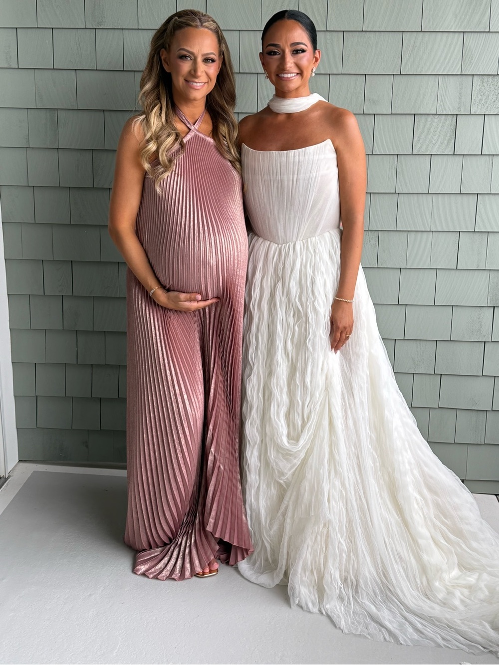 Pleated Halter Maxi Dress in Dusty Rose